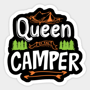 'Queen Of The Camper' Cool Camping Mountain Sticker